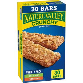 Crunchy Granola Bars, Variety Pack, 30 Bars, 22.35 OZ