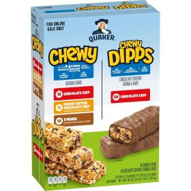 Chewy Granola Bars, Chewy & Dipps Variety Pack, 58 Bars, Whole Grains, No Artificial Flavors, No Added Colors