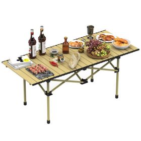 Folding Camping Table, Portable upgraded carbon steel Table with Carry Bag Heavy Duty, Lightweight Foldable Camp Table for Outdoor